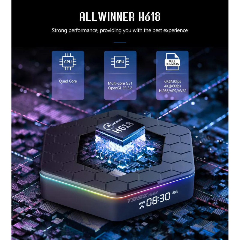 اندروید باکس مدل T95Z Plus به همراه کیبورد بیسیم
