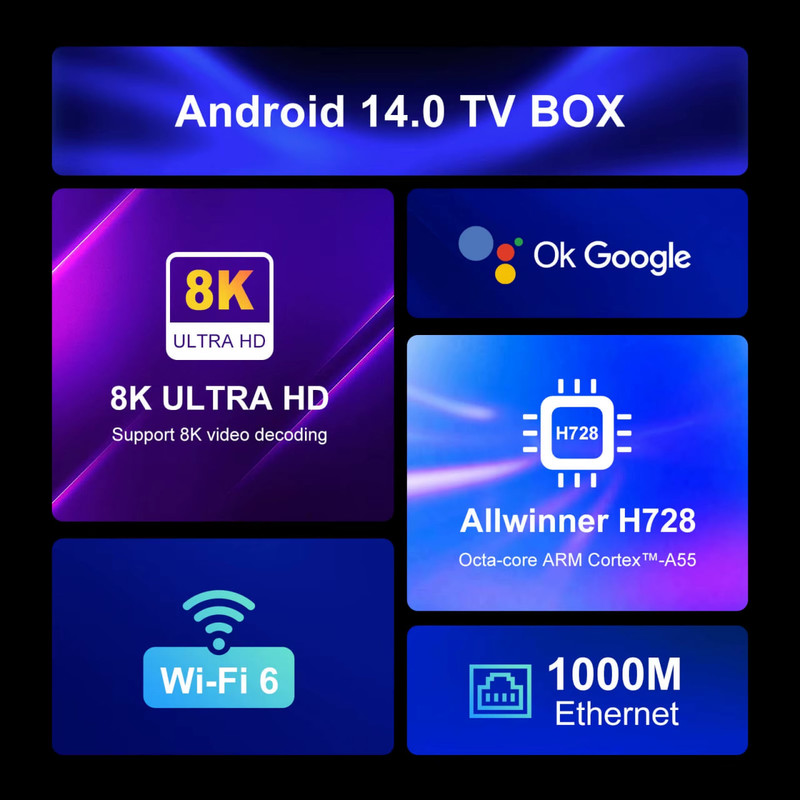 اندروید باکس اچ96 مکس مدل H728 حافظه 128G