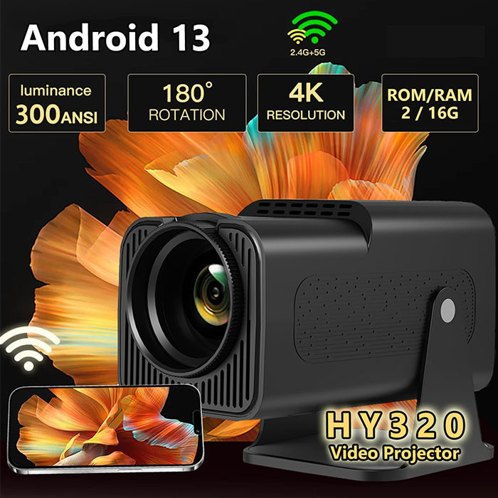 ویدئو پروژکتور مدل HY320 با رزولوشن 4K