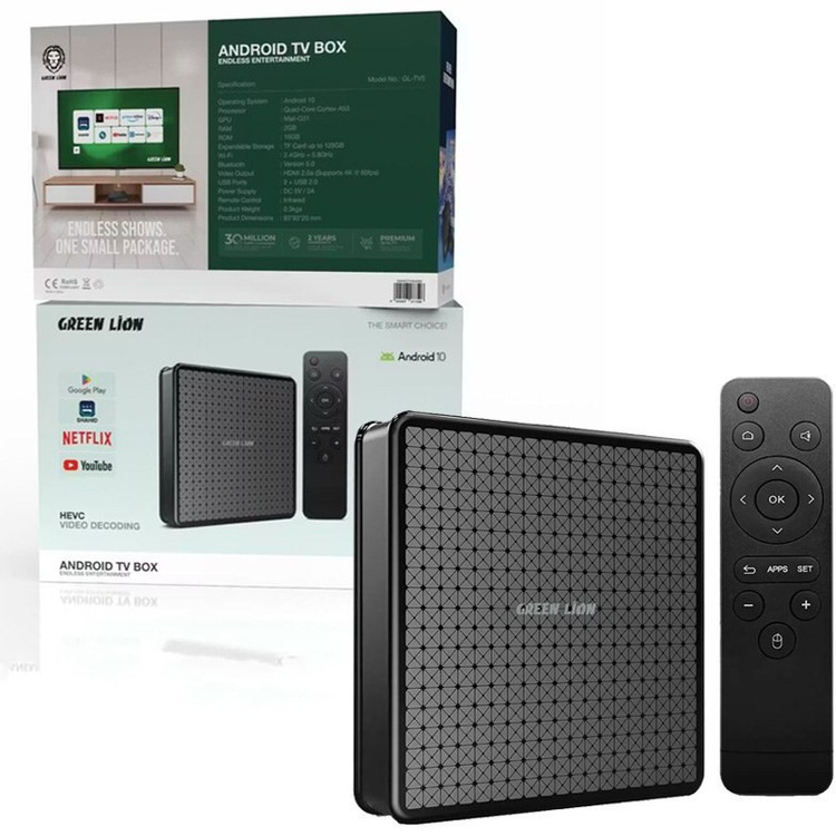 اندرویدباکس گرین لاین مدل 4K - 16GB GL-TV5