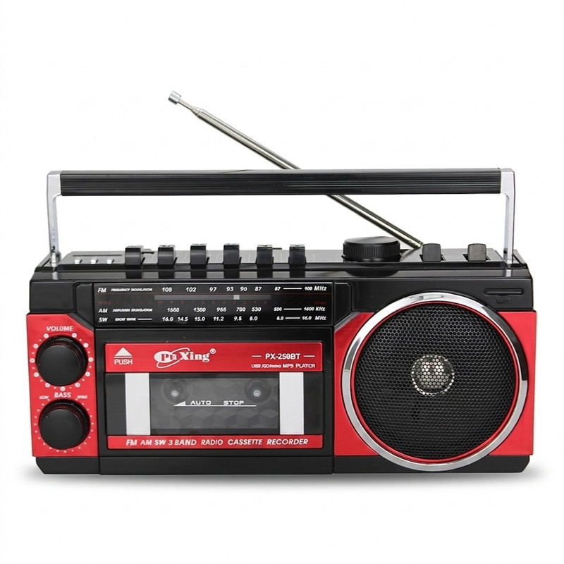 رادیو FM، AM، SW مدل رادیو کاست خور پوکسینگ مدل px-250Bt دارای پورت USB