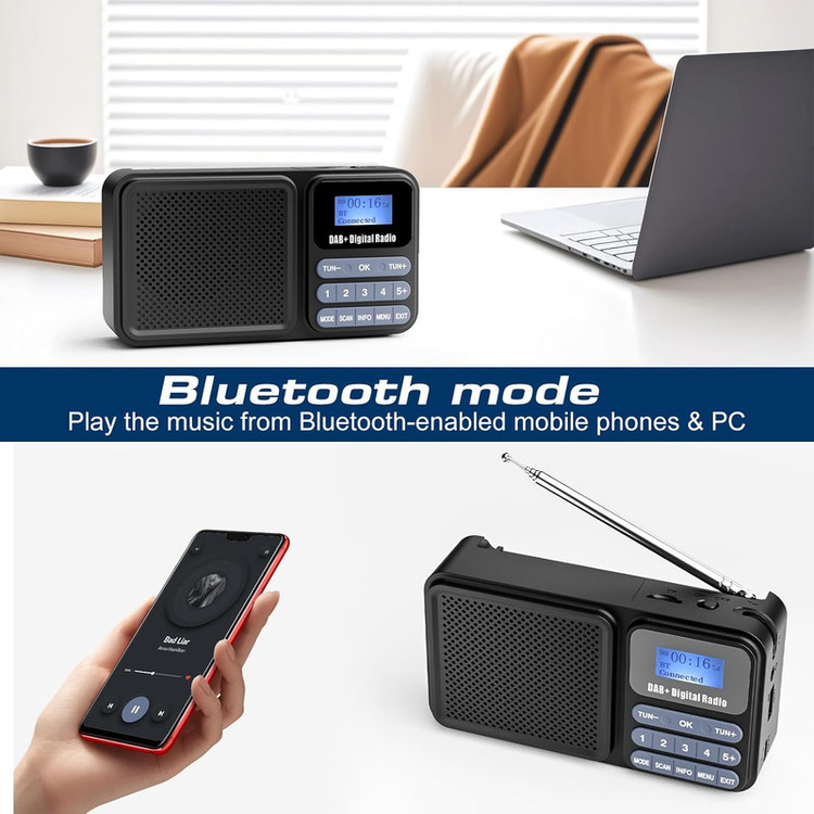 رادیو FM مدل DAB-P11 دارای خروجی هدفون