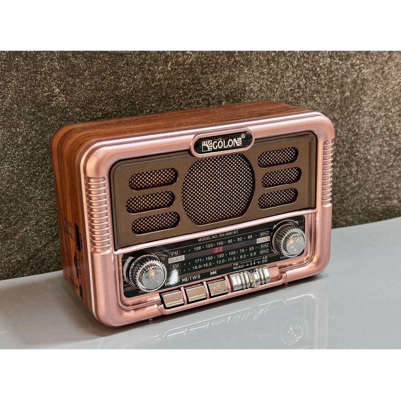 رادیو اسپیکر FM، AM، SW مدل گولون BT6061 دارای پورت USB