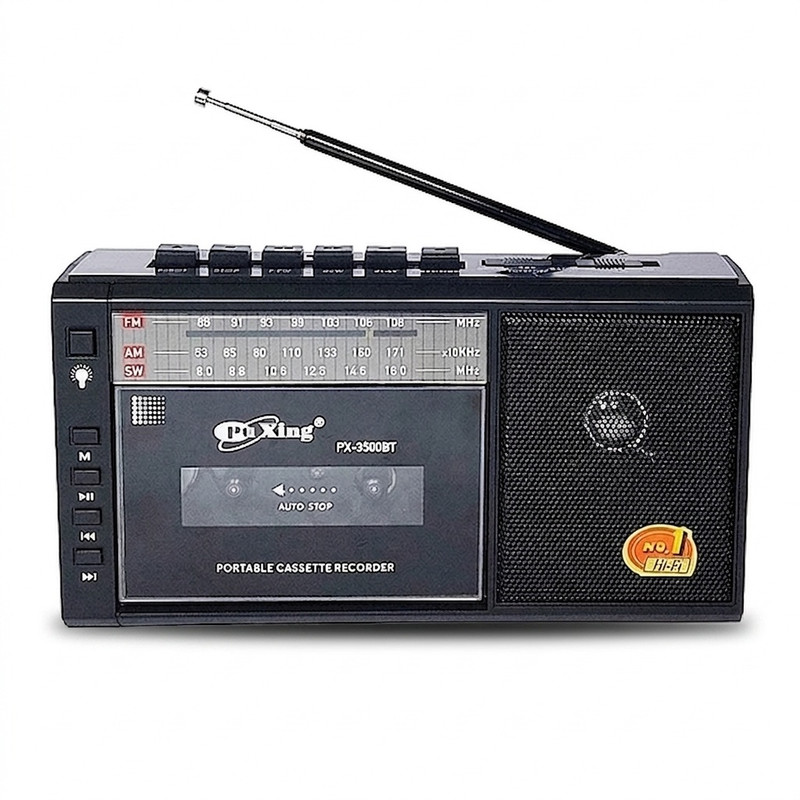رادیو FM پوکسینگ مدل کاست خور کد px-3500Bt  دارای پورت USB