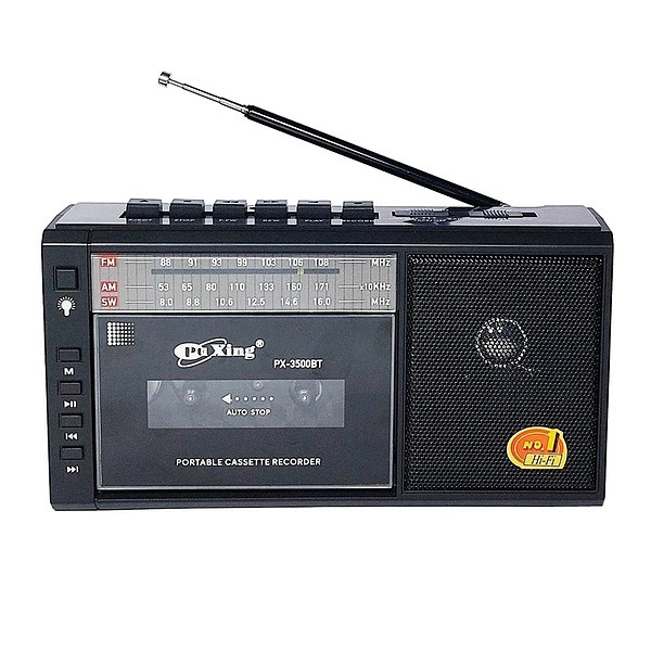 رادیو FM پوکسینگ مدل کاست خور کد px-3500Bt دارای پورت USB