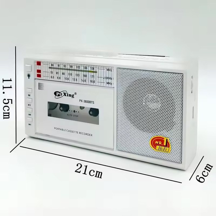 رادیو FM پوکسینگ مدل کاست خور کد px-3500Bt دارای پورت USB