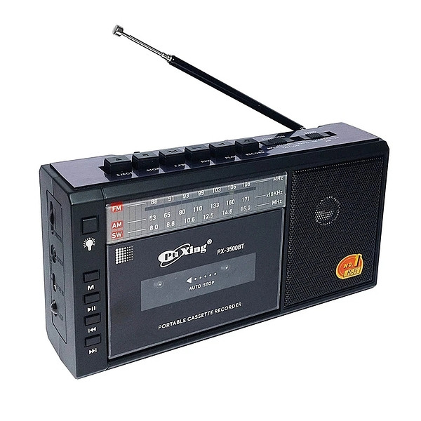 رادیو FM پوکسینگ مدل کاست خور کد px-3500Bt دارای پورت USB