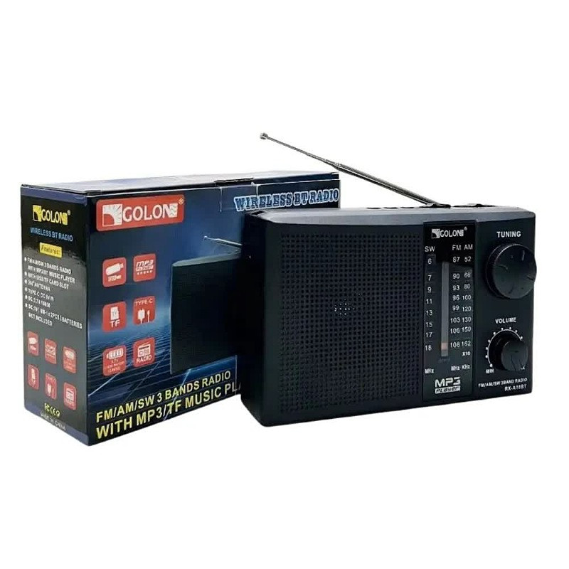 رادیو اسپیکر FM، AM، SW گولون مدل RX-A18BT دارای پورت USB