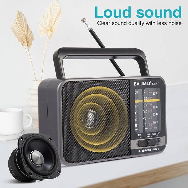 رادیو FM/AM/SW1/SW2 بایجیالی مدل L-671 دارای درگاه ارتباط شارژ Type c