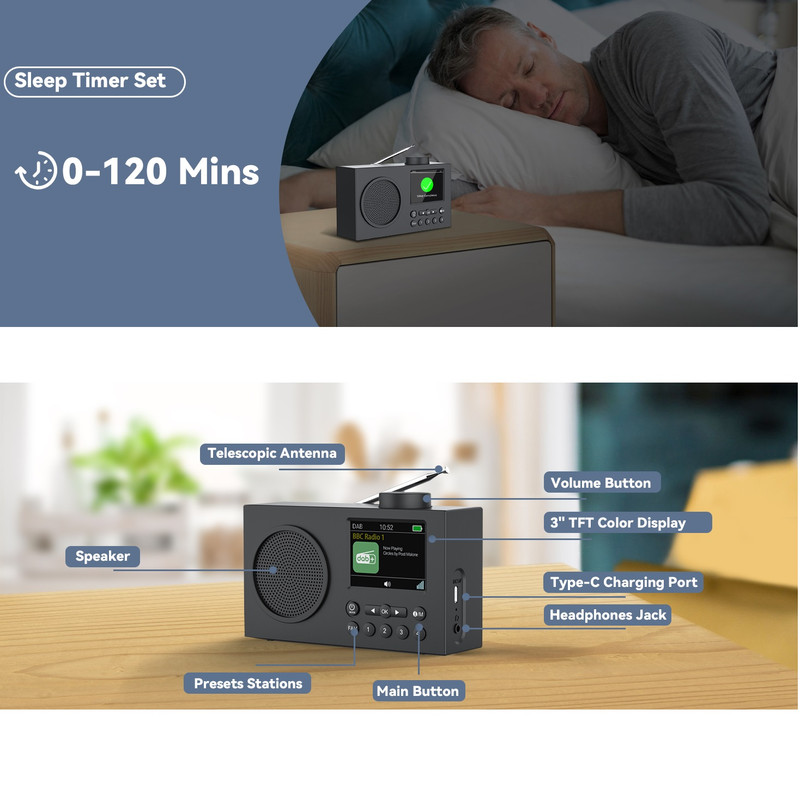 رادیو اسپیکر FM مایکت مدل Hs-d009 دارای Bluetooth