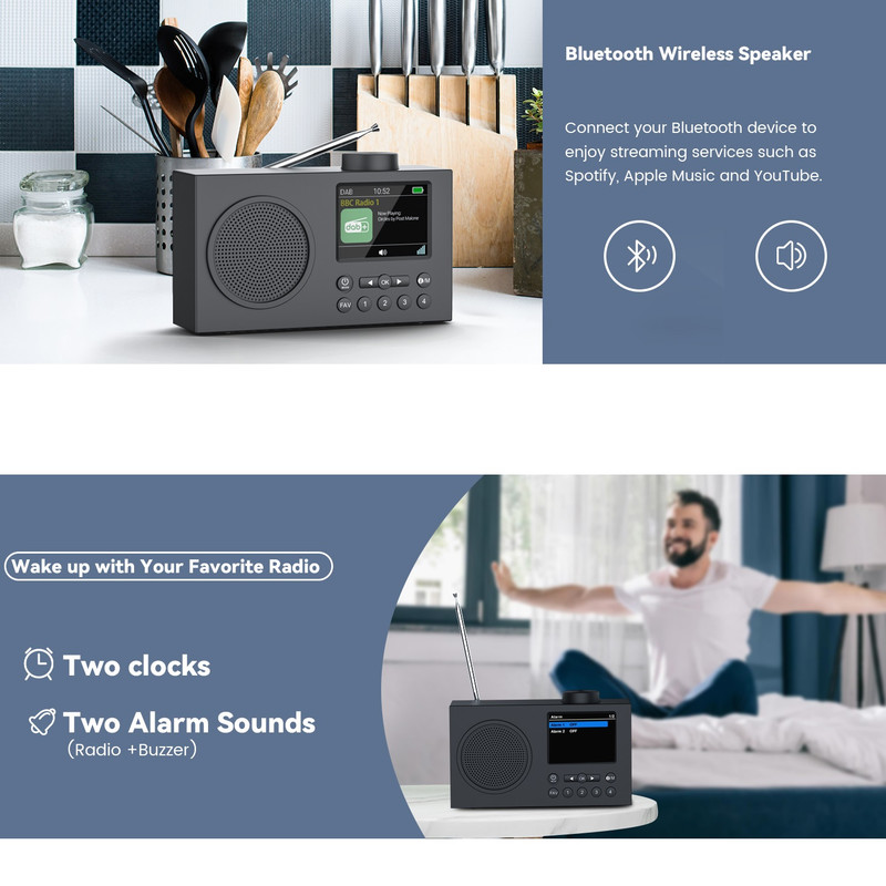 رادیو اسپیکر FM مایکت مدل Hs-d009 دارای Bluetooth