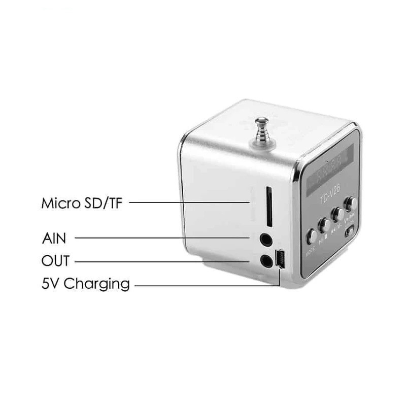 رادیو اسپیکر FM مدل TD-V26 دارای پورت USB