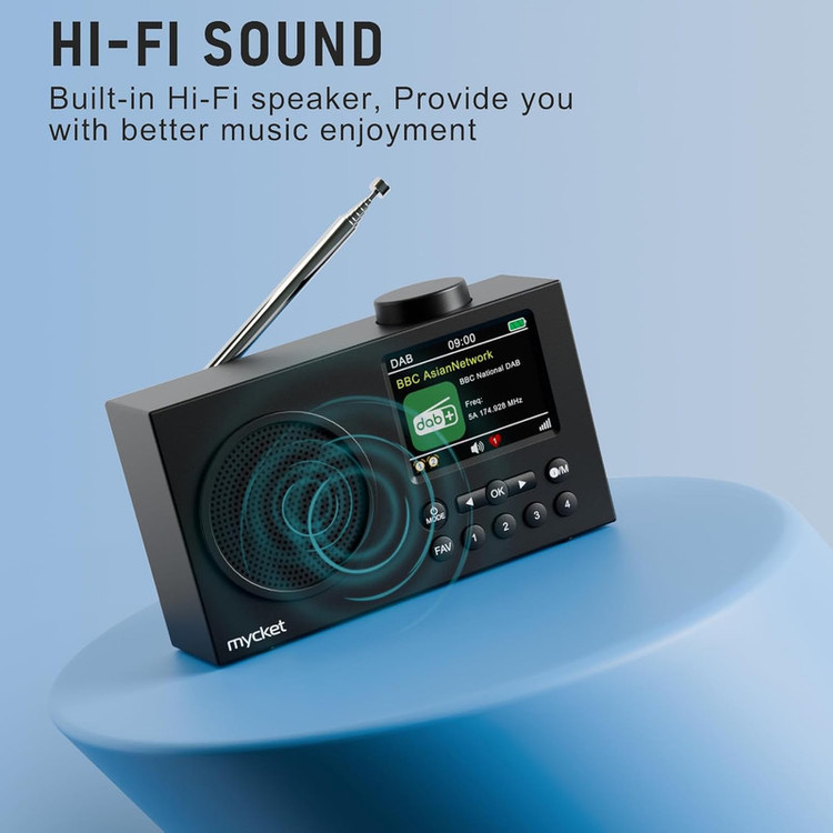 رادیو DAB/DAB+/FM مدل X-HS-D009-6 دارای درگاه ارتباطی Bluetooth