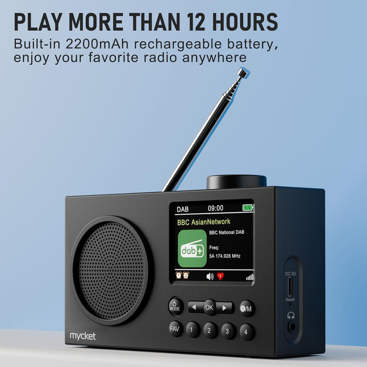 رادیو DAB/DAB+/FM مدل X-HS-D009-6 دارای درگاه ارتباطی Bluetooth