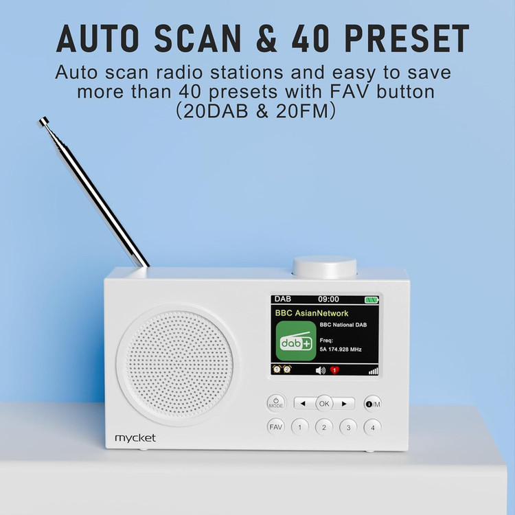 رادیو DAB/DAB+/FM مدل X-HS-D009-6 دارای درگاه ارتباطی Bluetooth