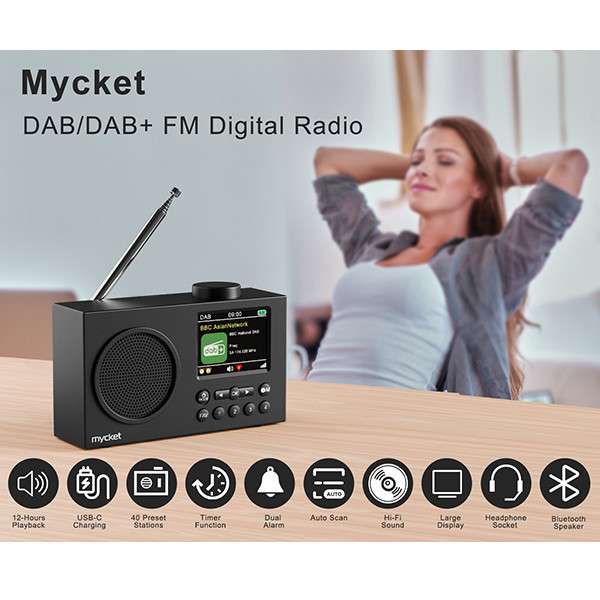 رادیو DAB/DAB+/FM مدل X-HS-D009-6 دارای درگاه ارتباطی Bluetooth
