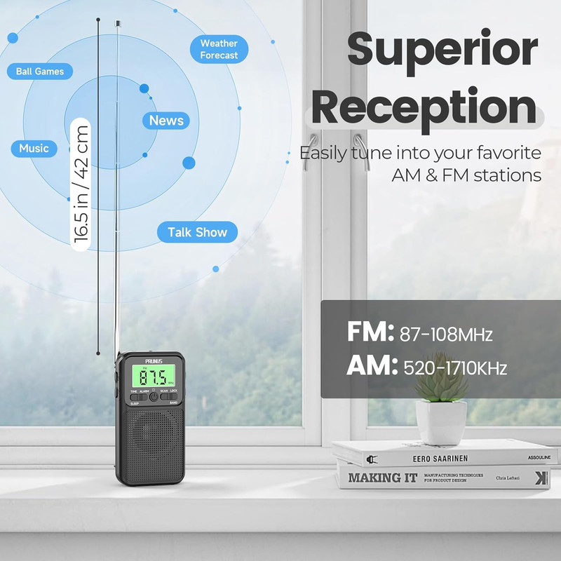 رادیو FM، AM پرونوس مدل J-128 دارای خروجی هدفون