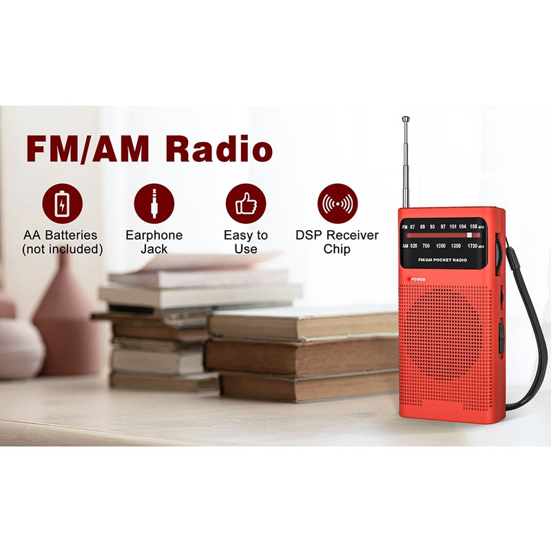 رادیو FM، AM مدل W-905 دارای خروجی هدفون