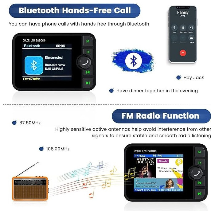 رادیو FM مدل TF AUX 2.4 دارای Bluetooth