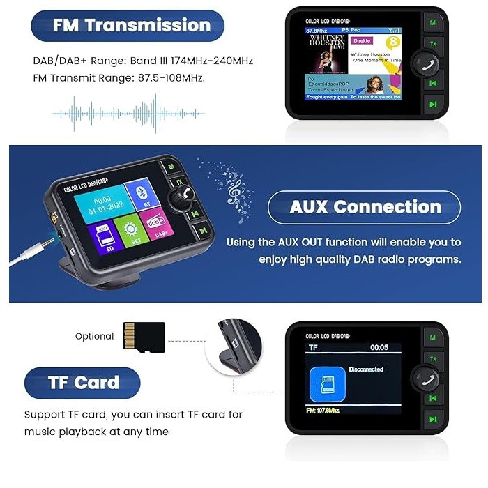 رادیو FM مدل TF AUX 2.4 دارای Bluetooth