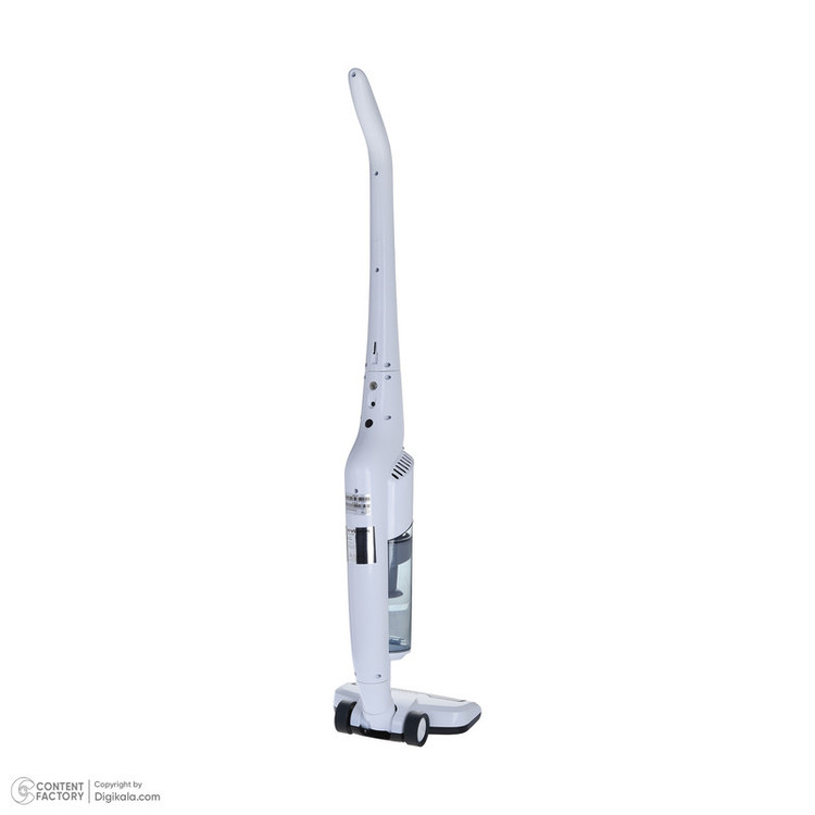 جارو شارژی عصایی ایکسویژن مدل SVC-2950 باتری لیتیومیونی 2000 میلیآمپر، موتور 140 وات با توان مکش 8 کیلوپاسکال، فیلتر HEPA قابل شستوشو، تنظیم سرعت دو حالته و پایه شارژ دیواری