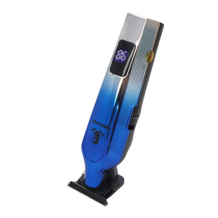 ماشین اصلاح موی صورت شارژی پرو وکس مدل VX-6100 با تیغه استیل ضد زنگ، قابلیت تنظیم سرعت، نمایشگر میزان شارژ، طراحی ارگونومیک، باتری قابل شارژ، پورت تایپ سی، همراه با سری یدک، روغن، برس تمیزکننده و شانه
