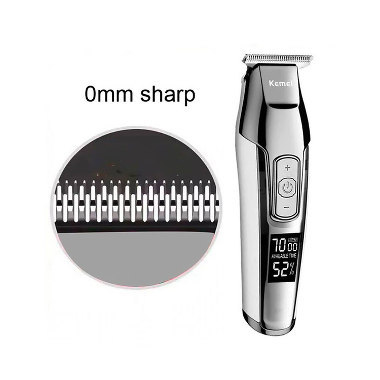 ماشین اصلاح موی صورت کیمی مدل KM-5027 با تیغه تیتانیوم پیشرفته، باتری قابل شارژ با 240 دقیقه مدت استفاده، قابلیت اصلاح خشک و مرطوب، تنظیم طول اصلاح از 0.1 تا 3 میلیمتر و طراحی ارگونومیک کمصدا