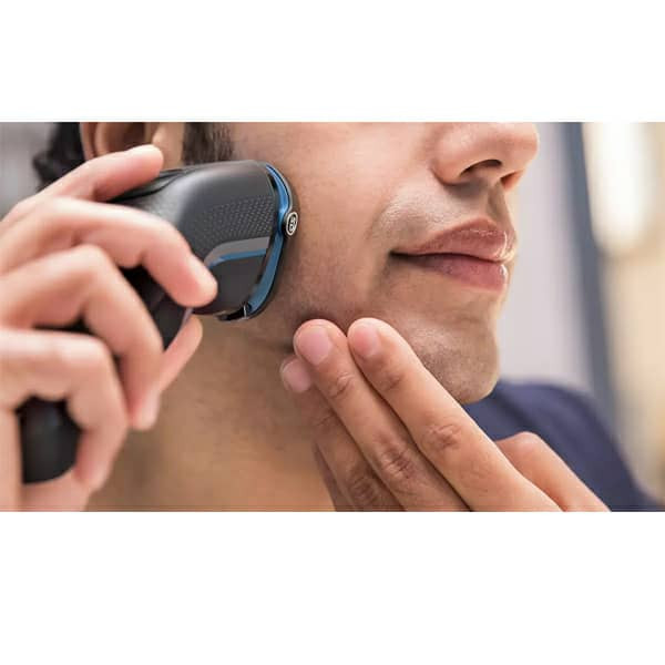 ماشین اصلاح موی صورت فیلیپس مدل S3144 با تیغه استیل ضد زنگ، اصلاح چرخشی، قابلیت استفاده تر و خشک، ضد آب، شارژ سریع 5 دقیقهای، شارژ کامل 60 دقیقه، طراحی ارگونومیک و خط زن