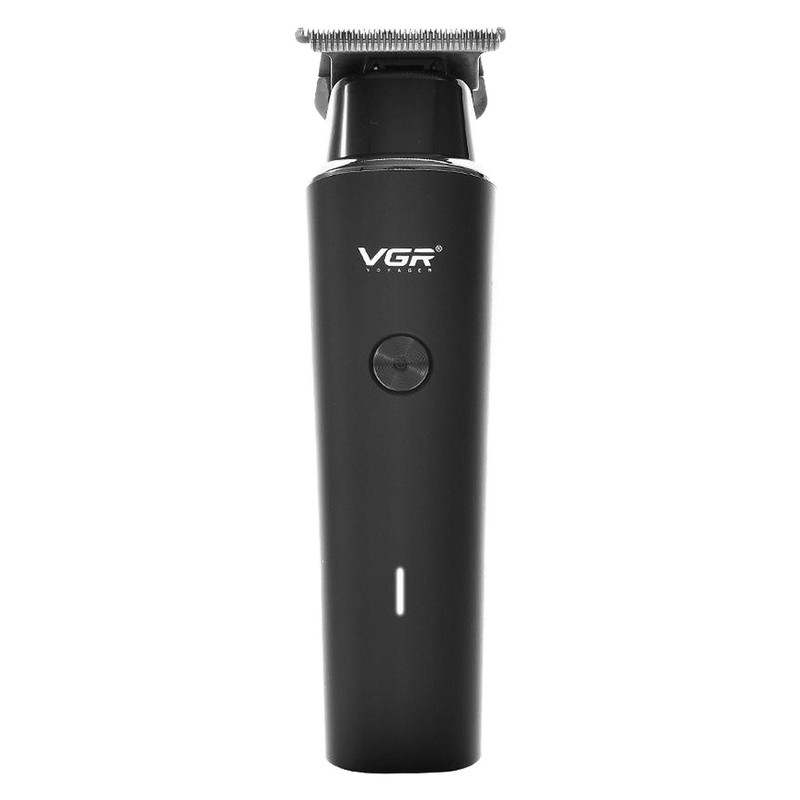 ماشین اصلاح موی سر و صورت وی جی ار مدل V-933 با تیغه استیل پیشرفته، اصلاح خط زن و حجم زن، قابلیت استفاده خشک و مرطوب، باتری قابل شارژ با 500 دقیقه کارکرد و چهار شانه تنظیم اندازه اصلاح 0.5 تا 2 میلیمتر