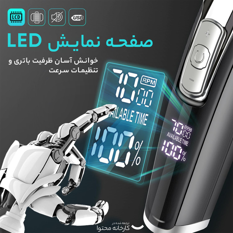 ماشین اصلاح موی سر و صورت دی اس پی مدل 90286 +A با تیغه تیتانیوم پیشرفته، قابلیت تنظیم سرعت، سه شانه 1 تا 3 میلیمتری، منبع انرژی برق و باتری، وزن 200 گرم، شارژ 180 دقیقه و استفاده 240 دقیقه