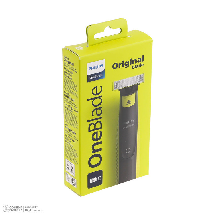 ماشین اصلاح موی صورت فیلیپس مدل QP2724/10 با قابلیت استفاده خشک و مرطوب، ضدآب، تیغه استیل ضدزنگ کربن ضدحساسیت، سیستم محافظت دوگانه، سه شانه 1، 3 و 5 میلیمتری، شارژ 8 ساعت و عمر تیغه 4 ماه