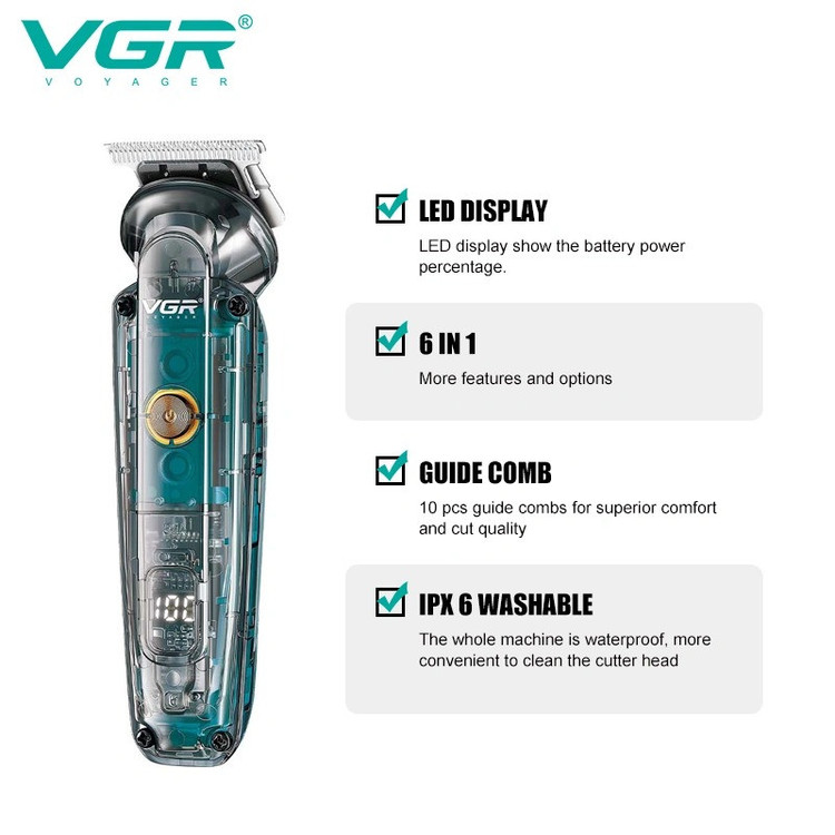 ست ماشین اصلاح موی صورت و بدن وی جی ار مدل V-102