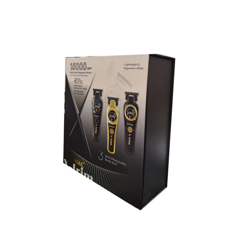 ماشین اصلاح موی صورت رزونال مدل X-Trim پلاس با تیغه کربن استیل 440C ژاپنی، صفرزن و خط زن، موتور هوشمند با تنظیم سرعت اتوماتیک، منبع انرژی برق و باتری، شارژ 70 دقیقه و استفاده 120 دقیقه