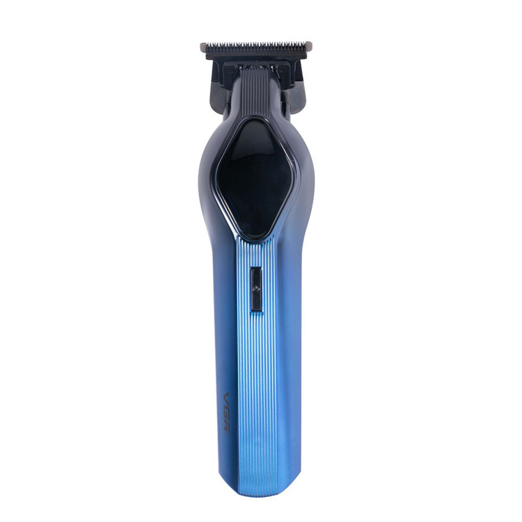 ماشین اصلاح موی سر و صورت وی جی ار مدل V-921 با تیغه استیل ضد زنگ، طراحی ارگونومیک، باتری لیتیومی 1200 میلیآمپر ساعت، نمایش وضعیت باتری، سرعت موتور 7000 دور در دقیقه و شانه متحرک