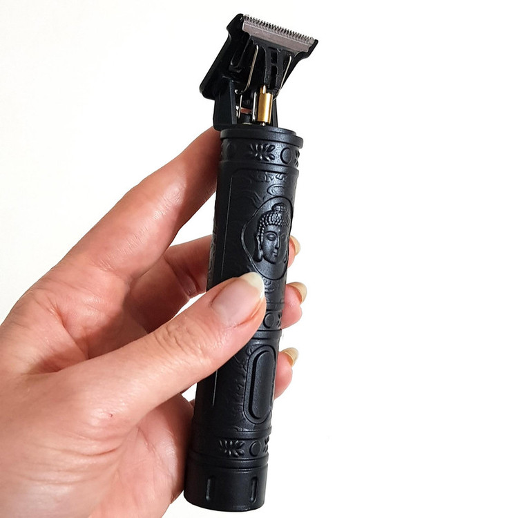 ماشین اصلاح موی سر و صورت وینتیج مدل T9 با تیغه استیل ضد زنگ، منبع انرژی باتری لیتیوم یون، چهار شانه 1.5 تا 4 میلیمتری، شارژر USB، برس تمیزکننده و روغن