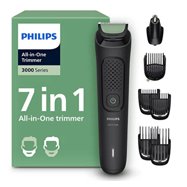 ماشین اصلاح موی صورت شارژی فیلیپس مدل MG3930-15 با تیغه استیل ضد زنگ، صفر زن و خط زن، طراحی ارگونومیک، سر قابل شستشو، موزن بینی و گوش، شانه متحرک در سایزهای 1 تا 16 میلیمتر، شارژدهی 60 دقیقه