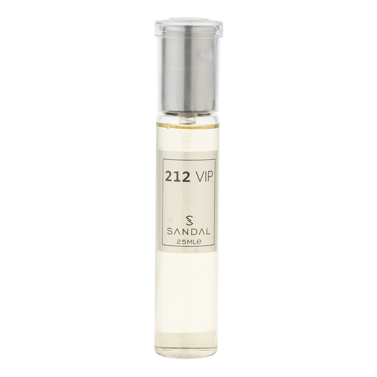 عطر جیبی مردانه صندل مدل 212vip با رایحه تند و خنک حجم 25 میلیلیتر