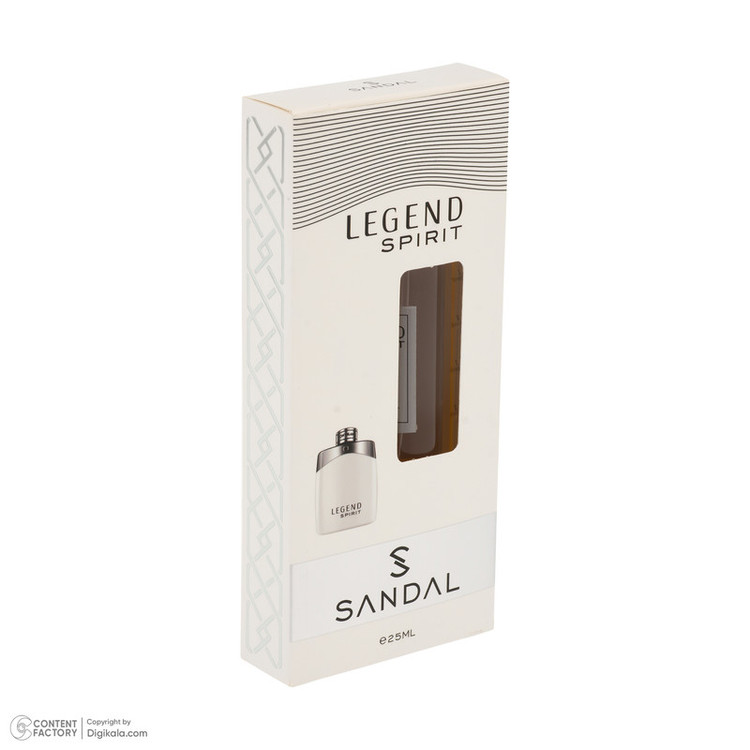عطر جیبی مردانه صندل مدل LEGEND SPIRIT با رایحه شیرین و تند حجم 25 میلیلیتر