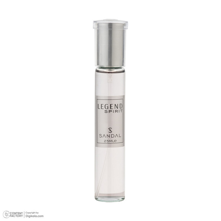 عطر جیبی مردانه صندل مدل LEGEND SPIRIT با رایحه شیرین و تند حجم 25 میلیلیتر
