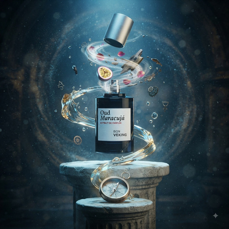 عطر جیبی مردانه بن وکینگ مدل Oud Maracuja با رایحه گرم و تلخ حجم 25 میلیلیتر