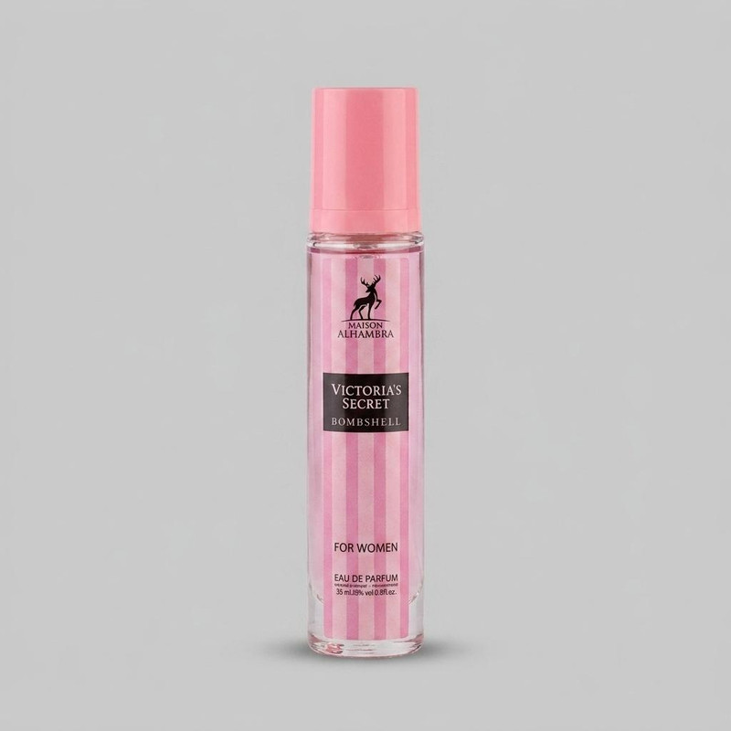 عطر جیبی زنانه الحمبرا مدل ویکتوریا سکرت با رایحه خنک حجم ۳۵ میلیلیتر