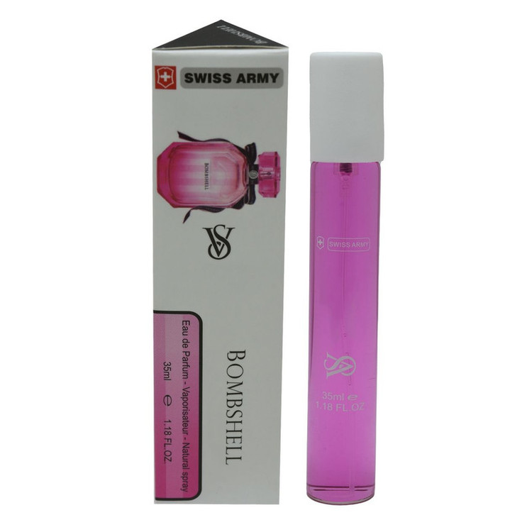 عطر جیبی زنانه سوئیس آرمی مدل بامب شل با رایحه خنک و شیرین حجم 35 میلی لیتر