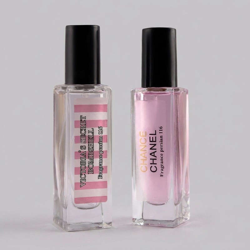عطر جیبی زنانه فراگرنس پرشیا 116 مدل شنل چنس حجم 30 میلی‌لیتر به همراه عطر جیبی زنانه فراگرنس پرشیا 116 مدل ویکتوریا سکرت بامب شل