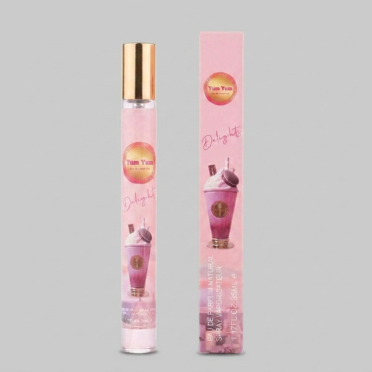 عطر جیبی زنانه مدل یام یام حجم 35 میلیلیتر، با رایحه شیرین و گلی و پخش بوی قوی