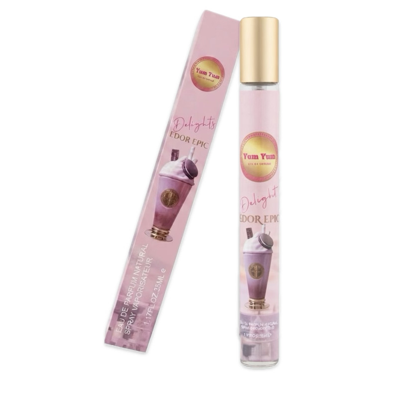 عطر جیبی زنانه مدل یام یام حجم 35 میلیلیتر، با رایحه شیرین و گلی و پخش بوی قوی