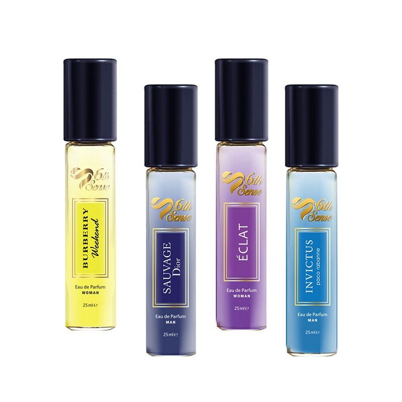عطر جیبی سیکس سنس مدل 01 حجم 25 میلی لیتر مجموعه 4 عددی