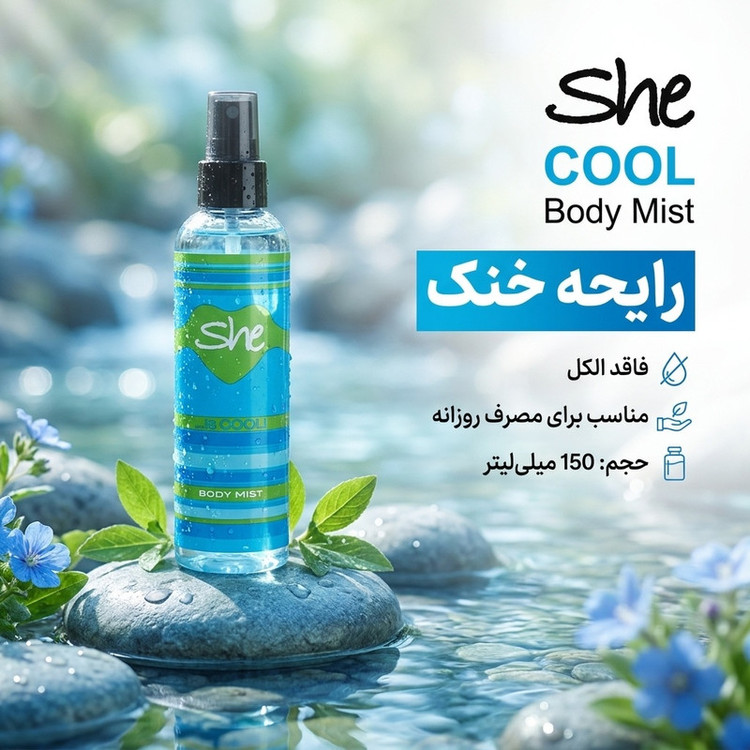 بادی اسپلش شی مدل COOL حجم 150 میلی لیتر