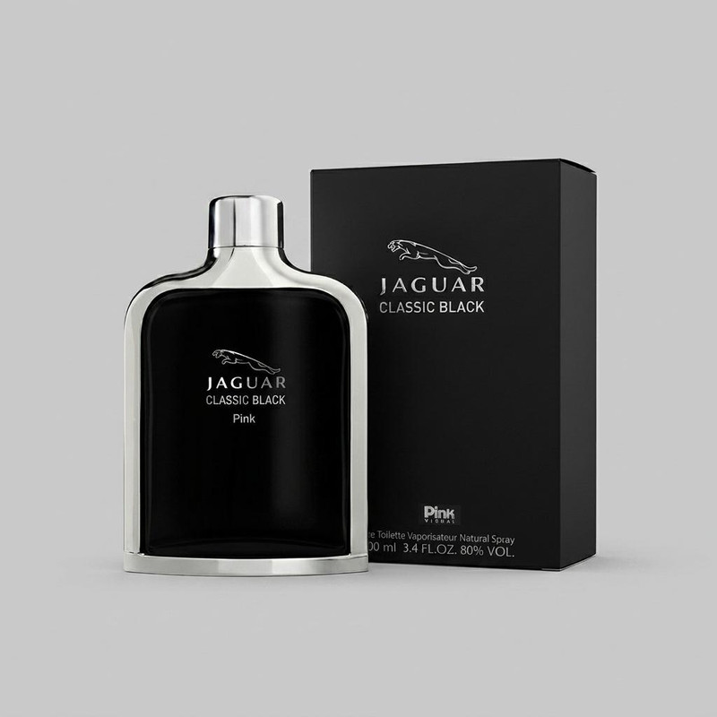 ادو تویلت مردانه پینک ویژوآل مدل Jaguar Classic Black با رایحه خنک حجم 100 میلی لیتر