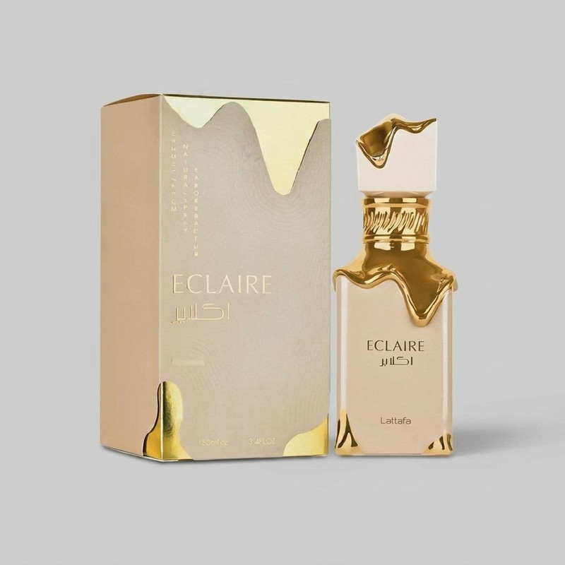 ادوپرفیوم زنانه لطافه مدل اکلایر eclaire با رایحه گرم حجم 100 میلیلیتر