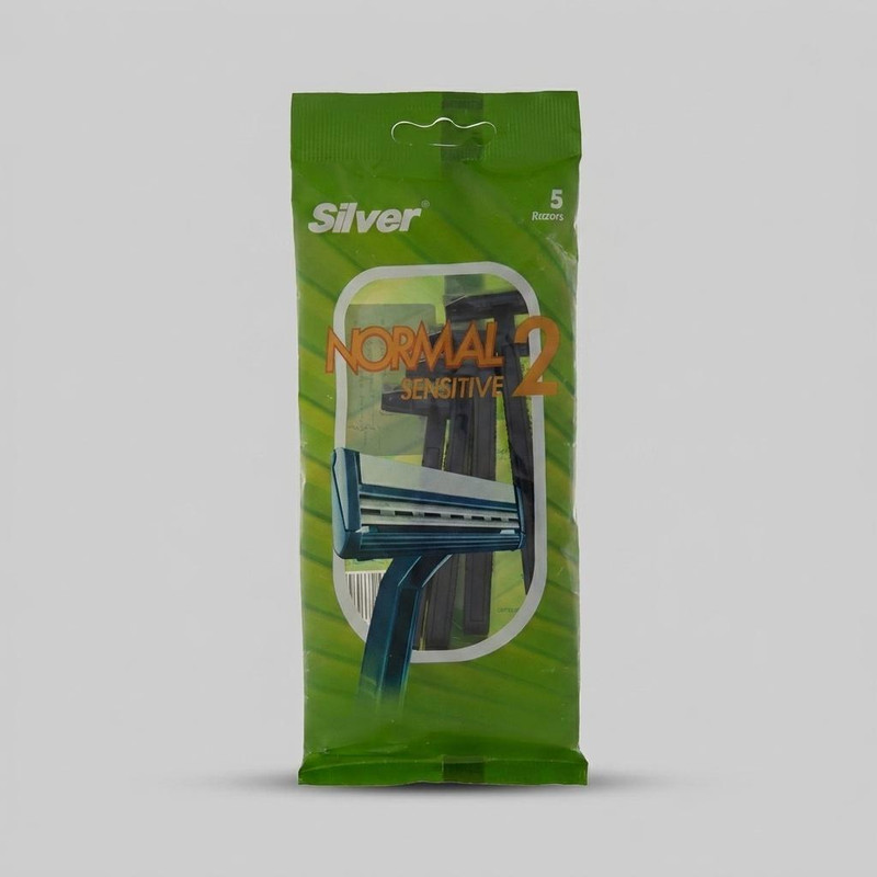 خودتراش سیلور مدل Normal 2 Sensitive بسته 5 عددی